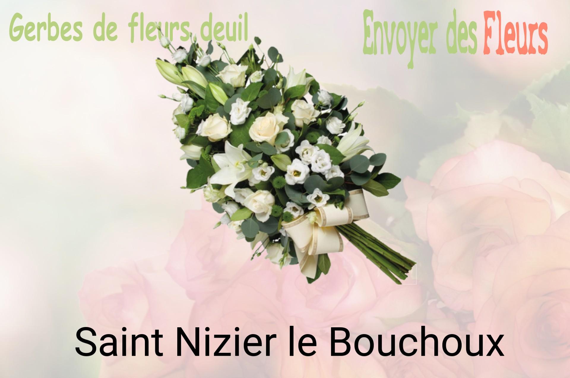Gerbe de fleurs de deuil livrée à Saint-Nizier-le-Bouchoux